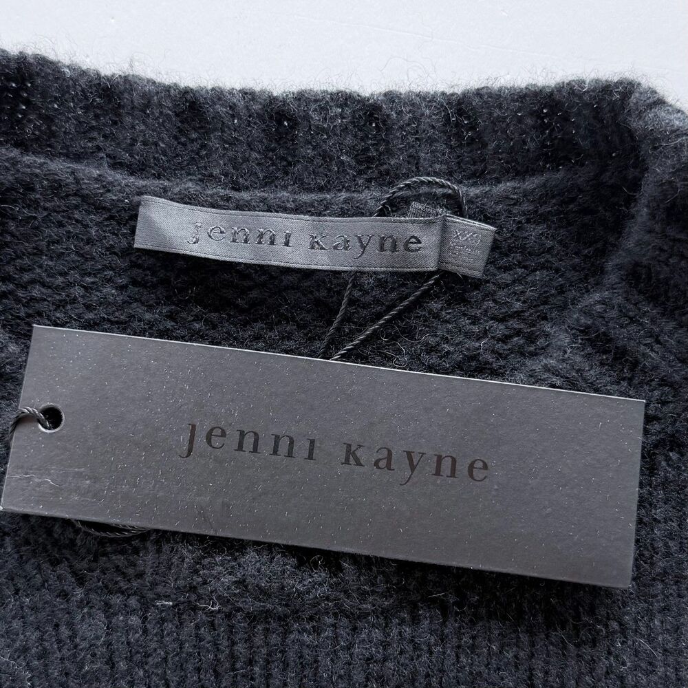 NEW Jenni Kayne 100% Cashmere Amelia Crew Neck Oversized Sweater in Black Sz XXS - Picture 11 of 16